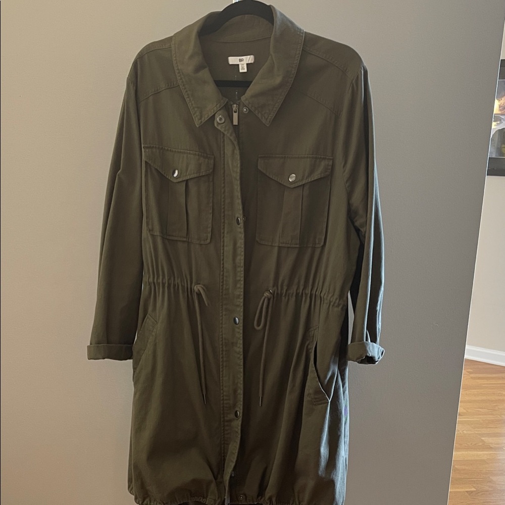 bp Olive Drawstring Utility Jacket